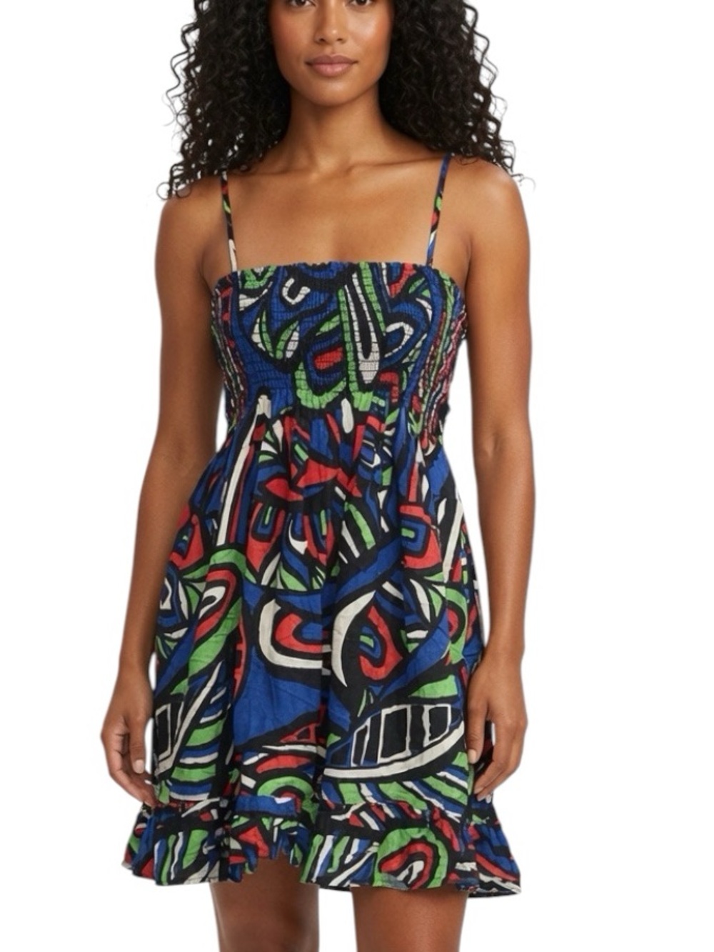 DOUBLE ZERO: Sleeveless Floral Crochet Embellished Dress - Size Small